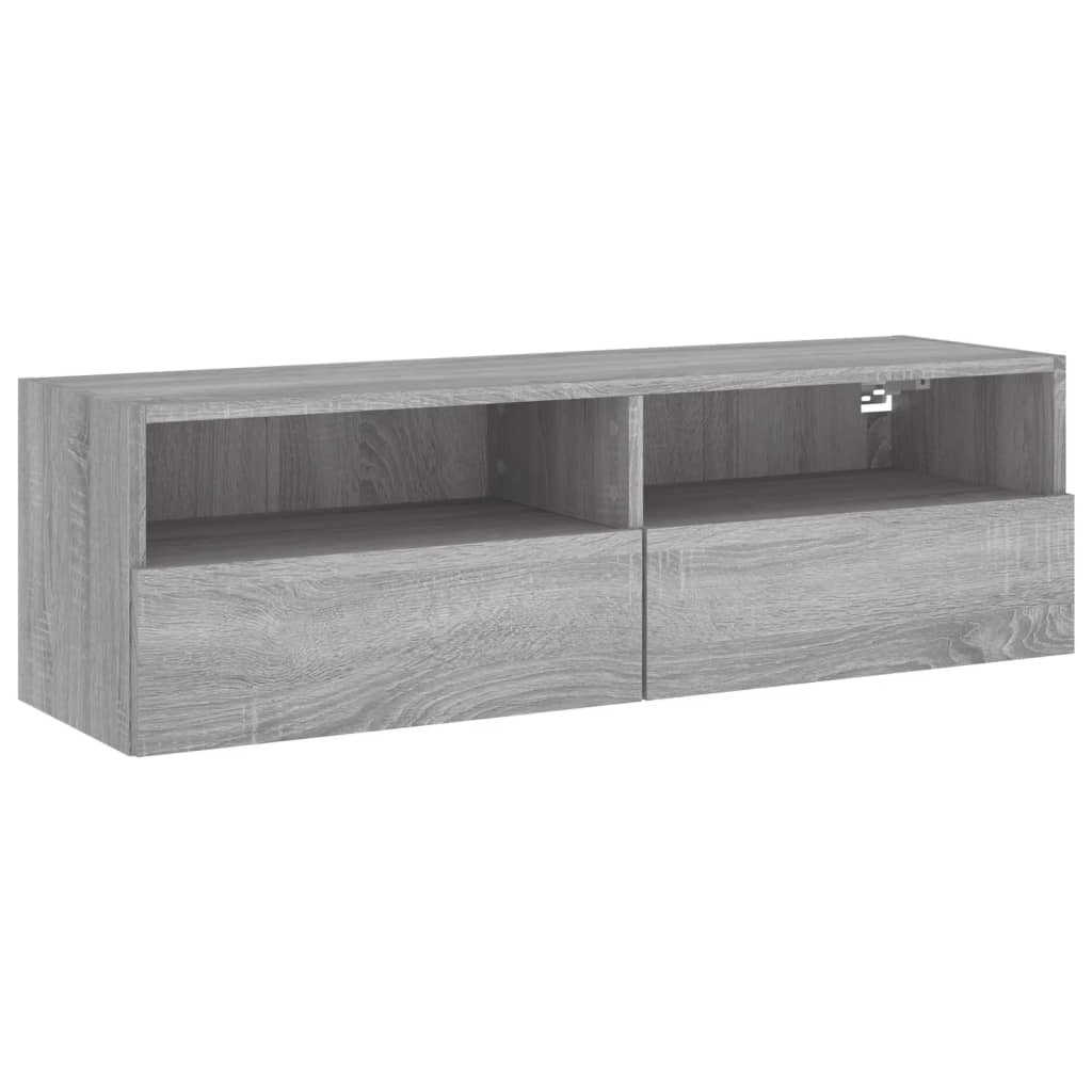 TV wall cabinet gray Sonoma 100x30x30 cm wood material