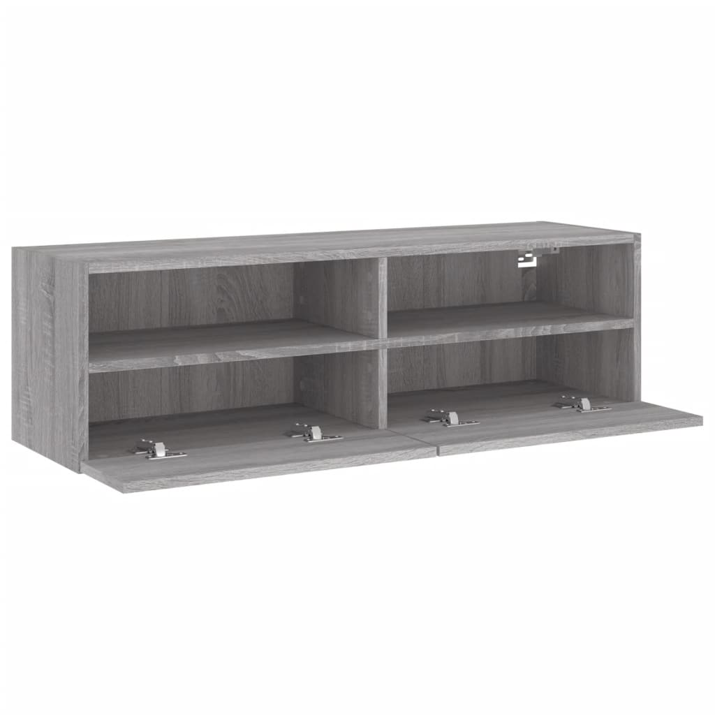 TV wall cabinet gray Sonoma 100x30x30 cm wood material
