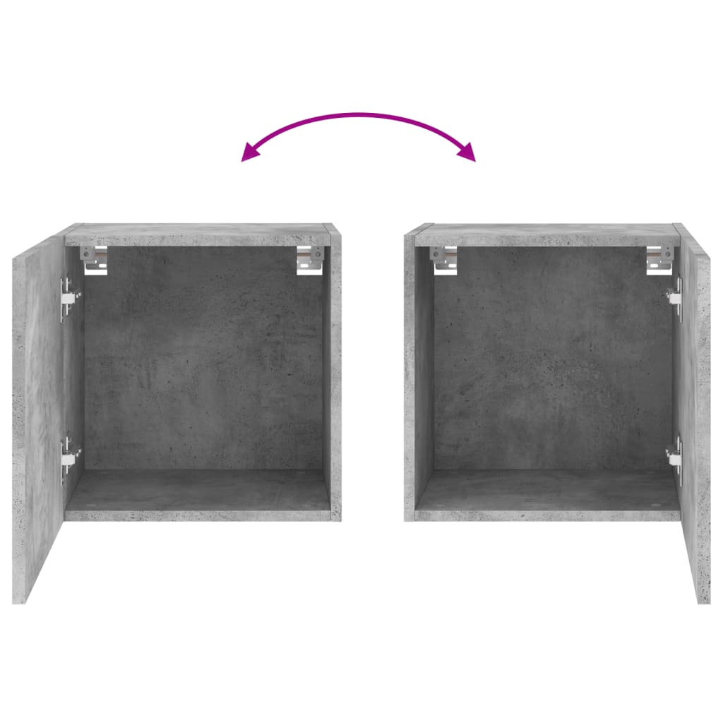 TV-Wandschrank Betongrau 40,5x30x40 cm Holzwerkstoff