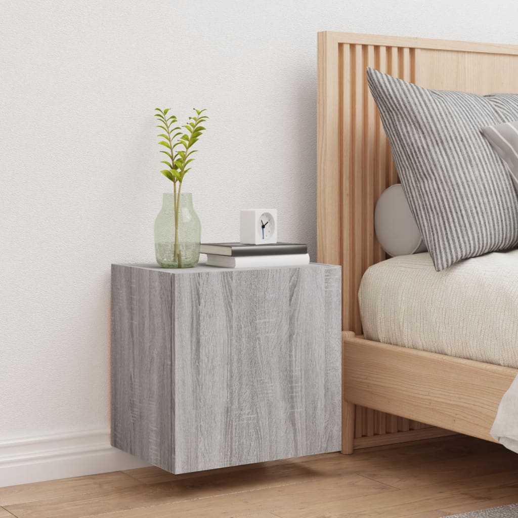 TV wall cabinet gray Sonoma 40.5x30x40 cm wood material