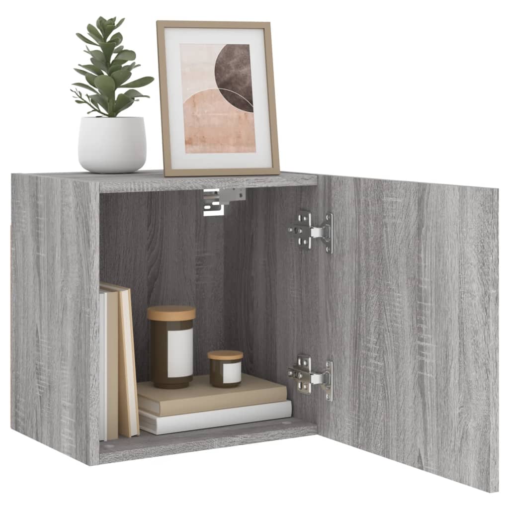 TV wall cabinet gray Sonoma 40.5x30x40 cm wood material