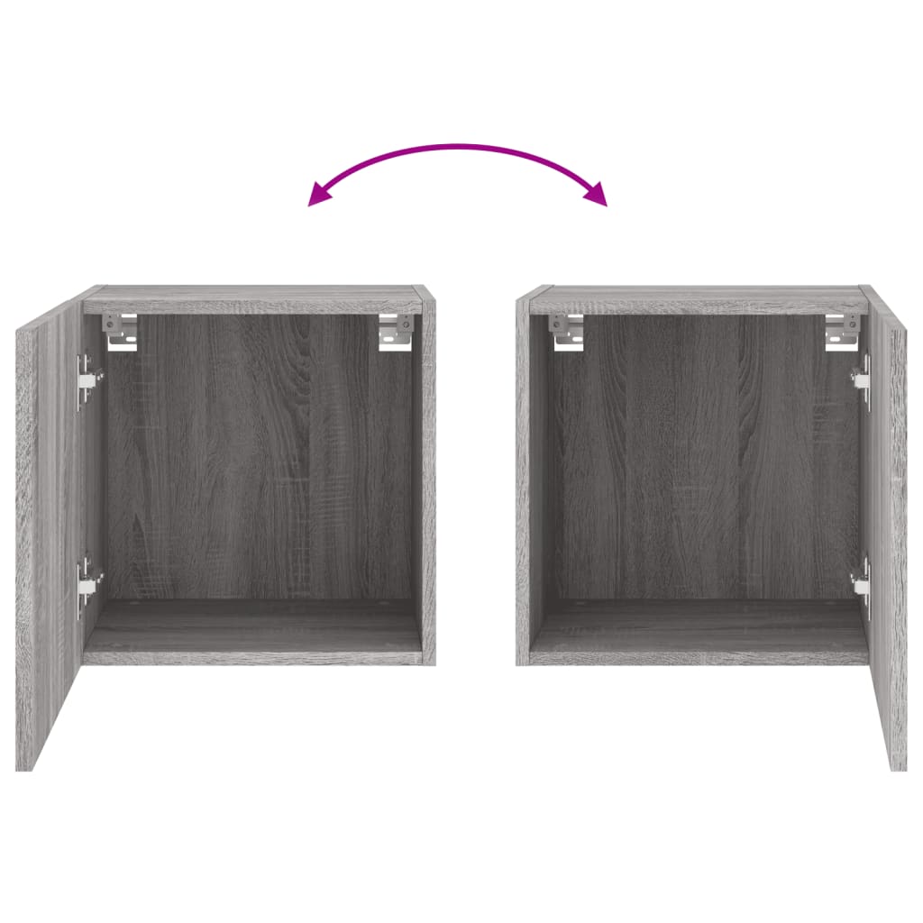 TV wall cabinet gray Sonoma 40.5x30x40 cm wood material