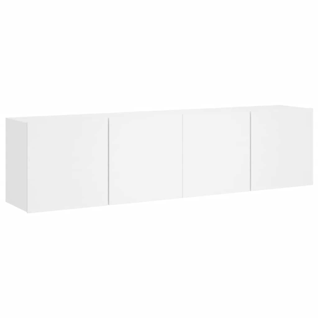 TV-Wandschränke 2 Stk. Weiß 80x30x41 cm