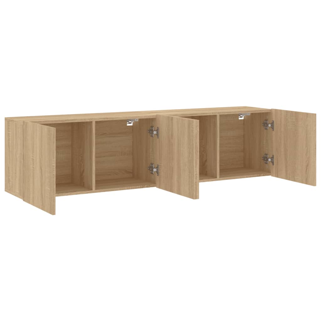 Meubles muraux TV 2 pcs. Chêne Sonoma 80x30x41 cm