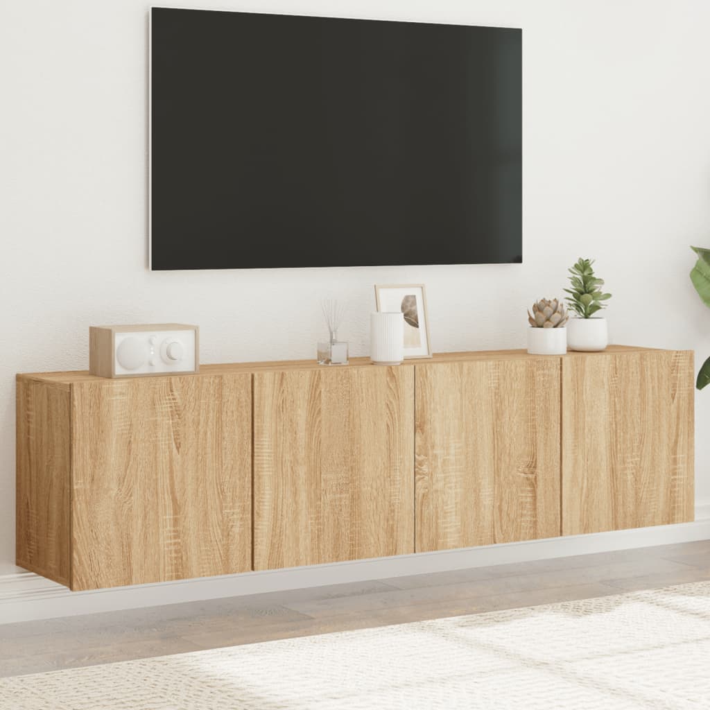 Meubles muraux TV 2 pcs. Chêne Sonoma 80x30x41 cm