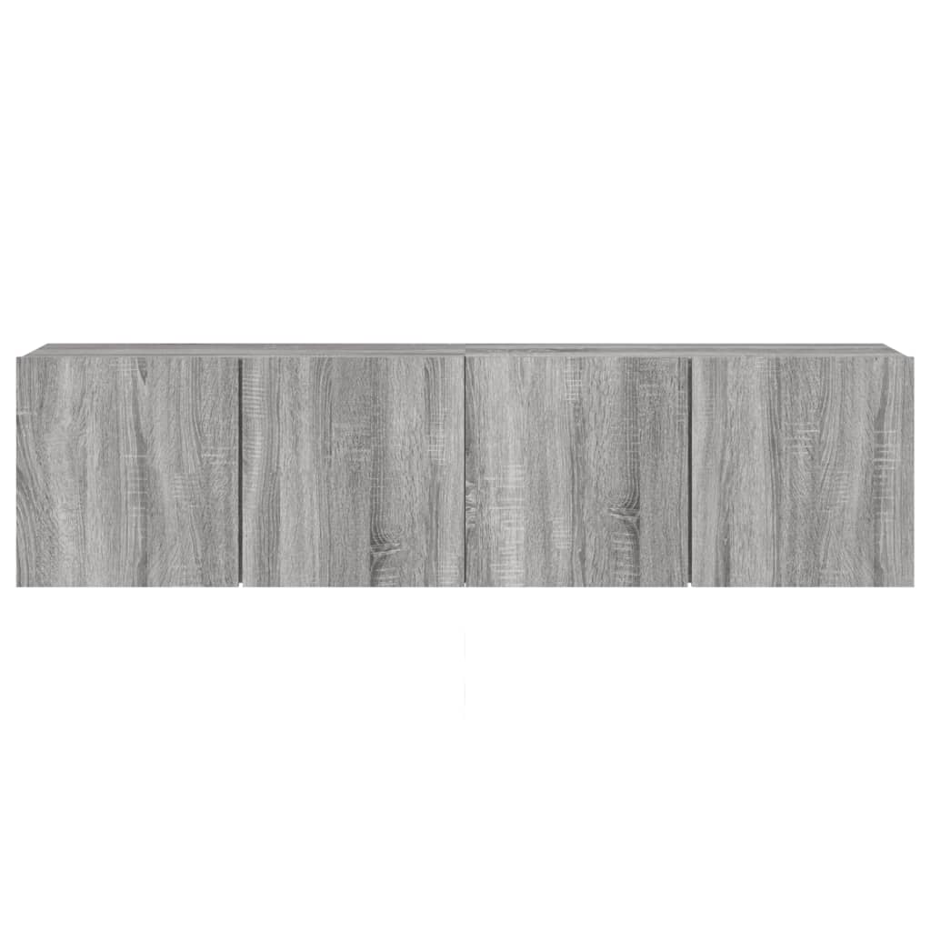 TV-Wandschränke 2 Stk. Grau Sonoma 80x30x41 cm