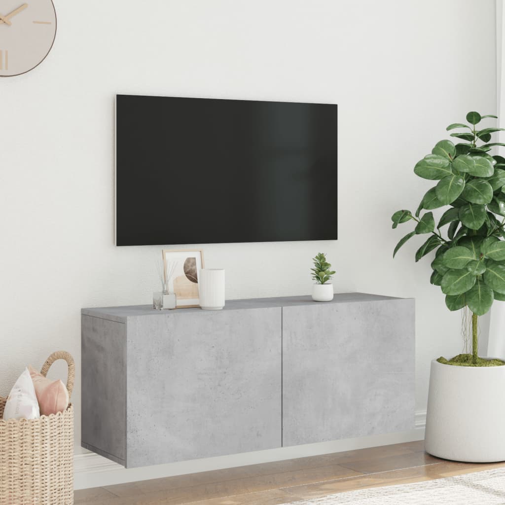 TV wall cabinet concrete grey 100x30x41 cm