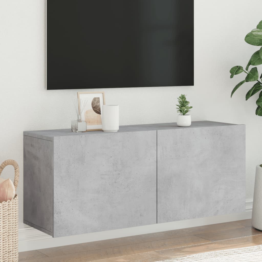 TV wall cabinet concrete grey 100x30x41 cm