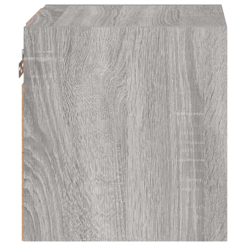 TV wall cabinets with LED lights 2 pcs. Gray Sonoma