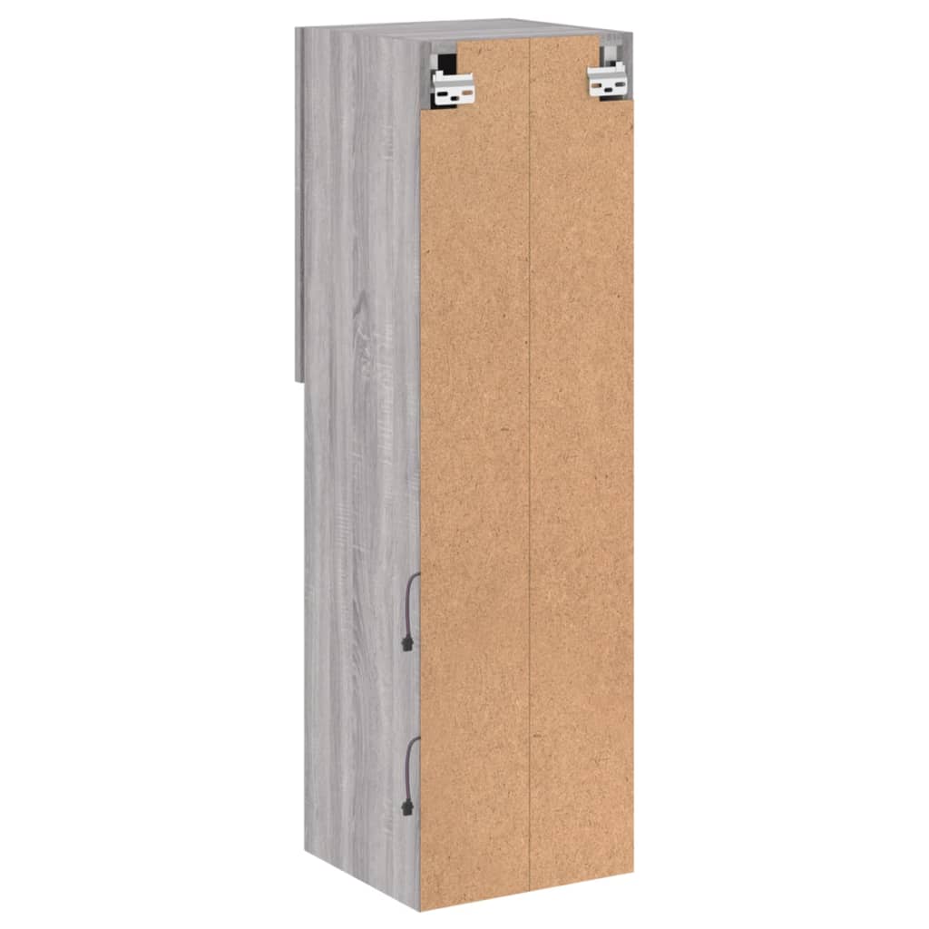 Meuble TV avec lumières LED gris Sonoma 30,5x30x102 cm