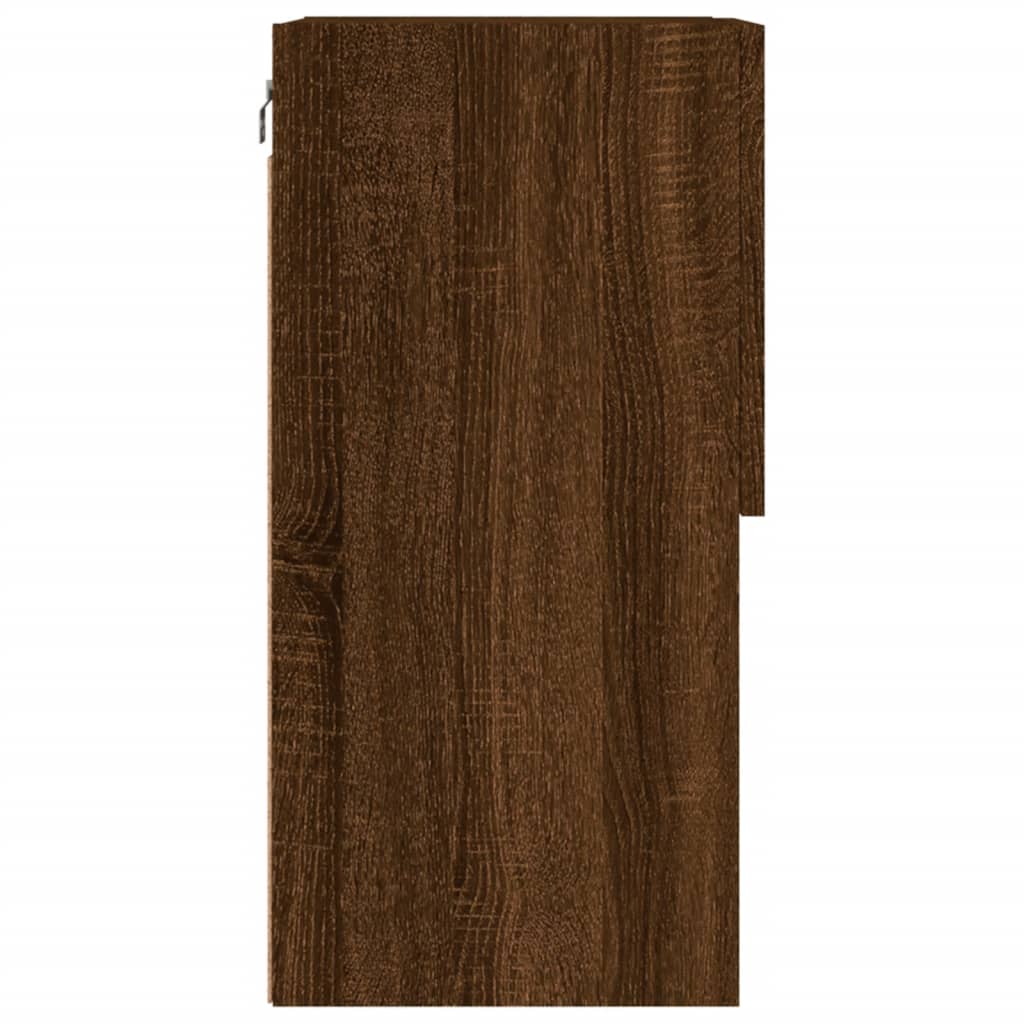 Meubles TV avec lumières LED 2 pièces aspect chêne marron.