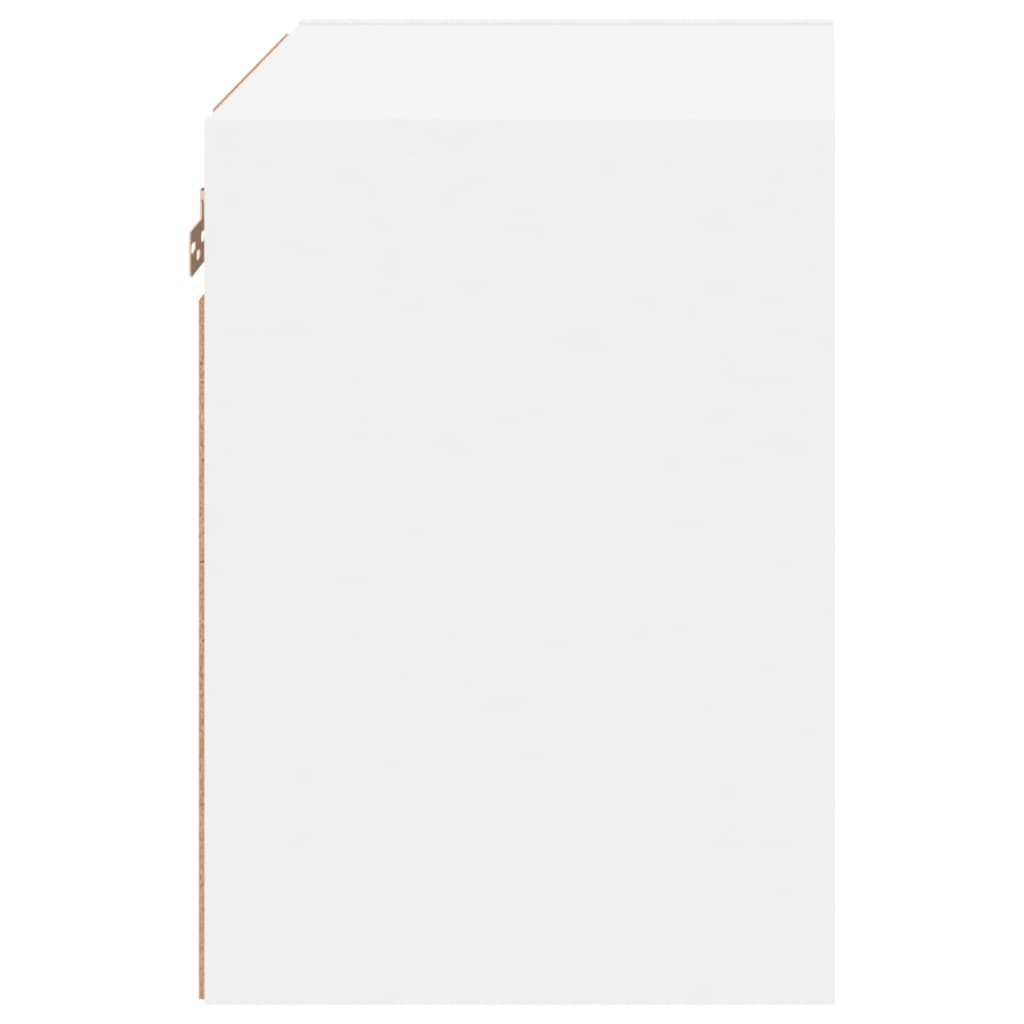 Wall Bedside Table with LED Lights White
