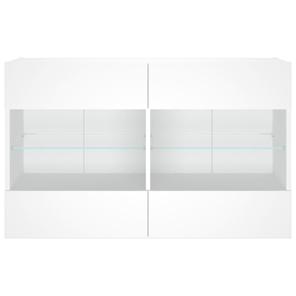 Meuble TV mural avec éclairage LED blanc 98,5x30x60,5 cm