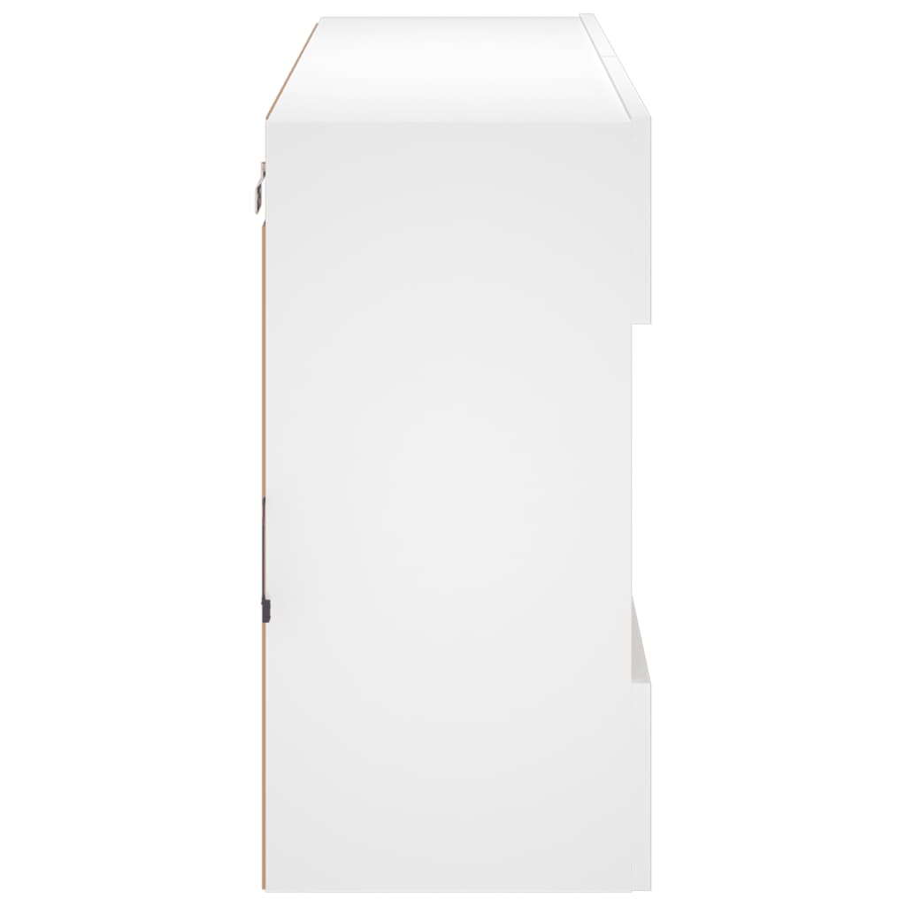 Meuble TV mural avec éclairage LED blanc 98,5x30x60,5 cm