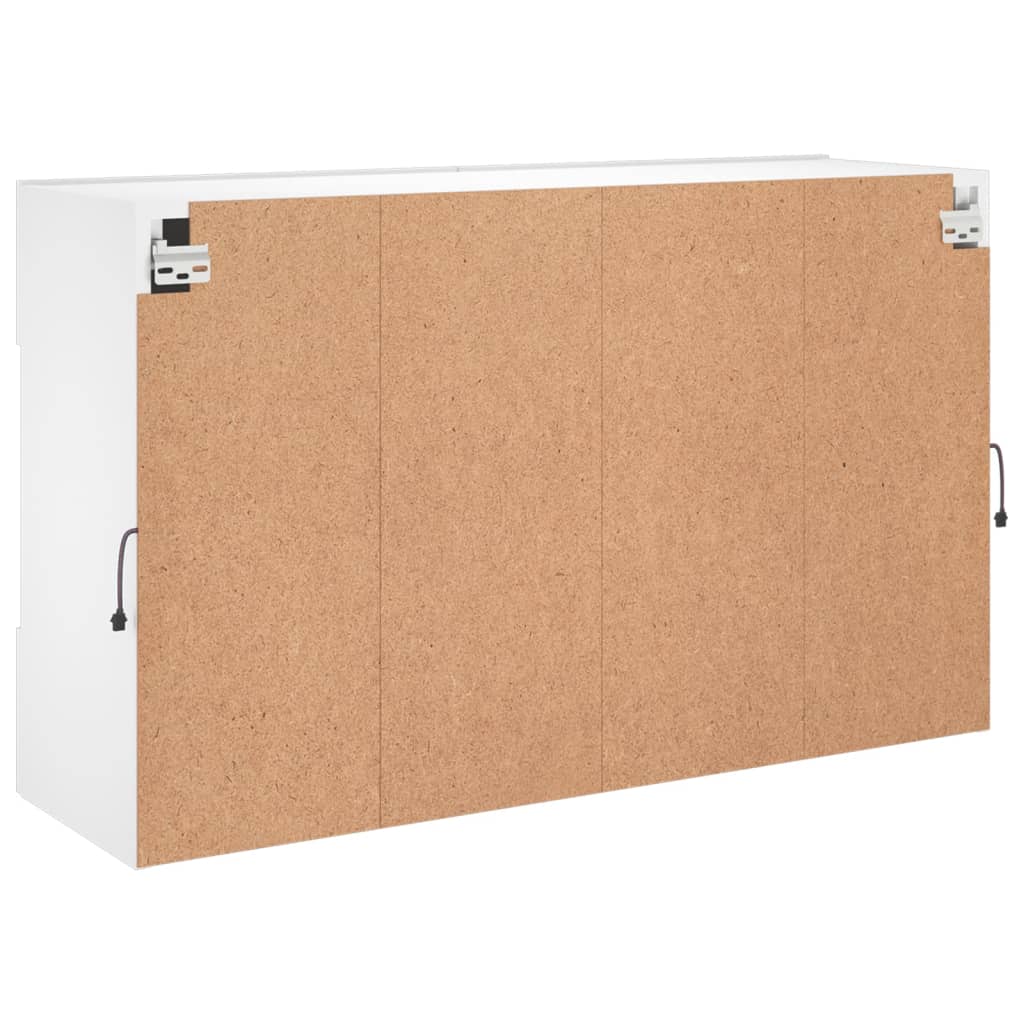 Meuble TV mural avec éclairage LED blanc 98,5x30x60,5 cm