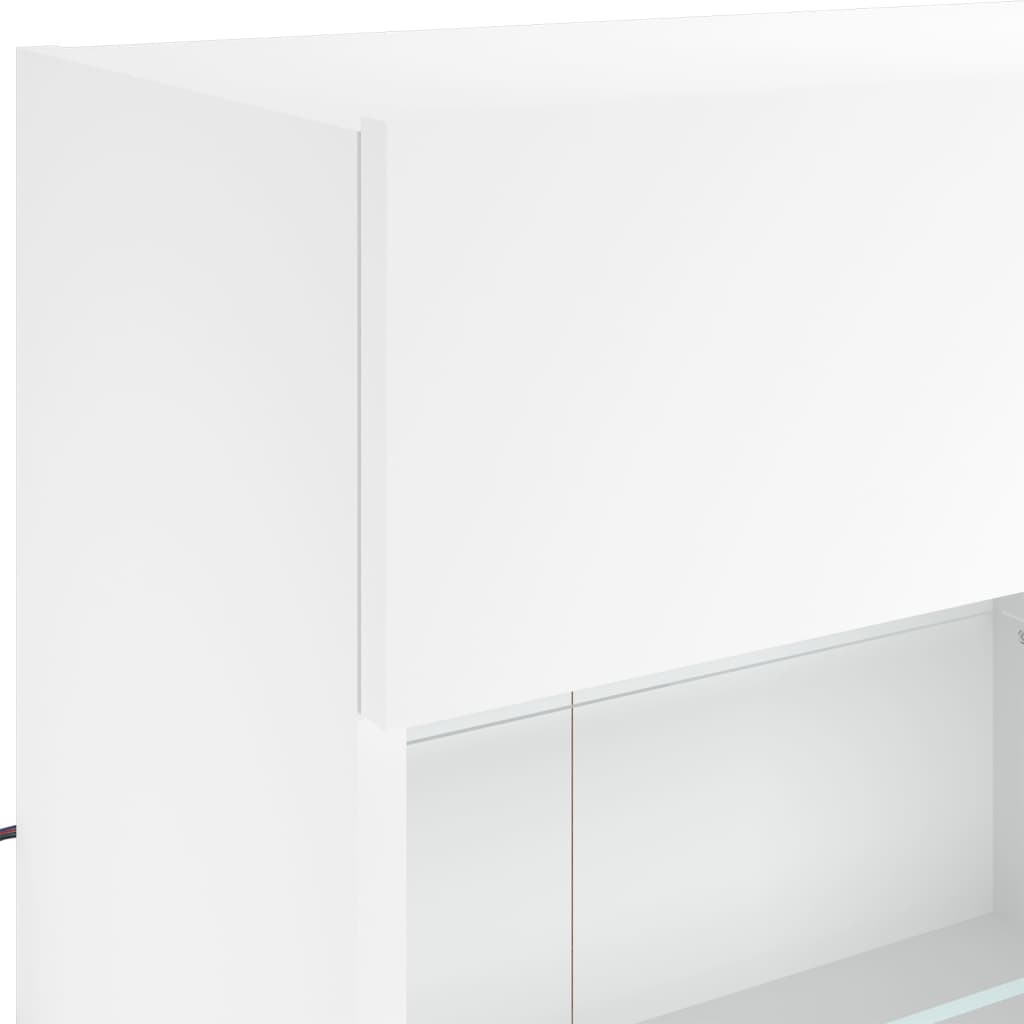 Meuble TV mural avec éclairage LED blanc 98,5x30x60,5 cm