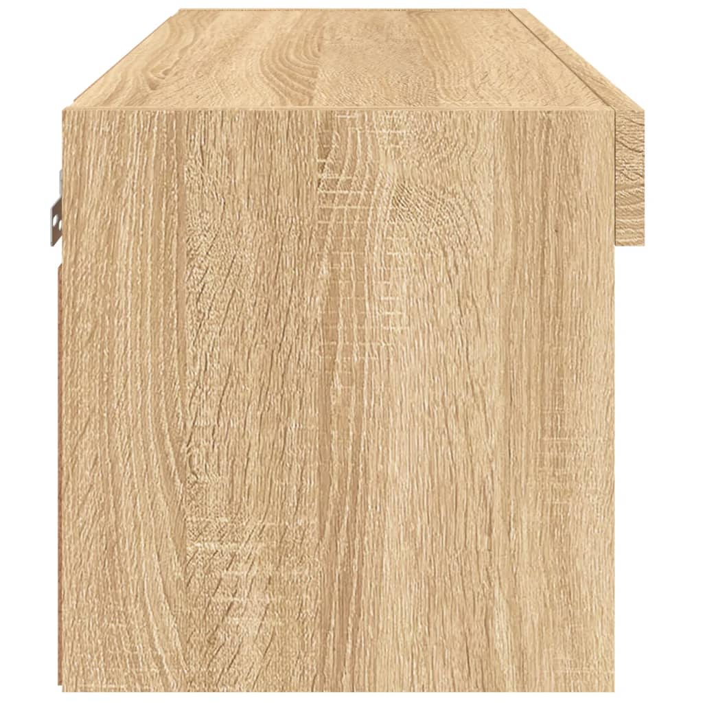 Meuble TV avec lumières LED Chêne Sonoma 60x30x30 cm