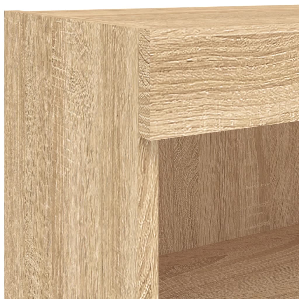 Meuble TV avec lumières LED Chêne Sonoma 60x30x30 cm