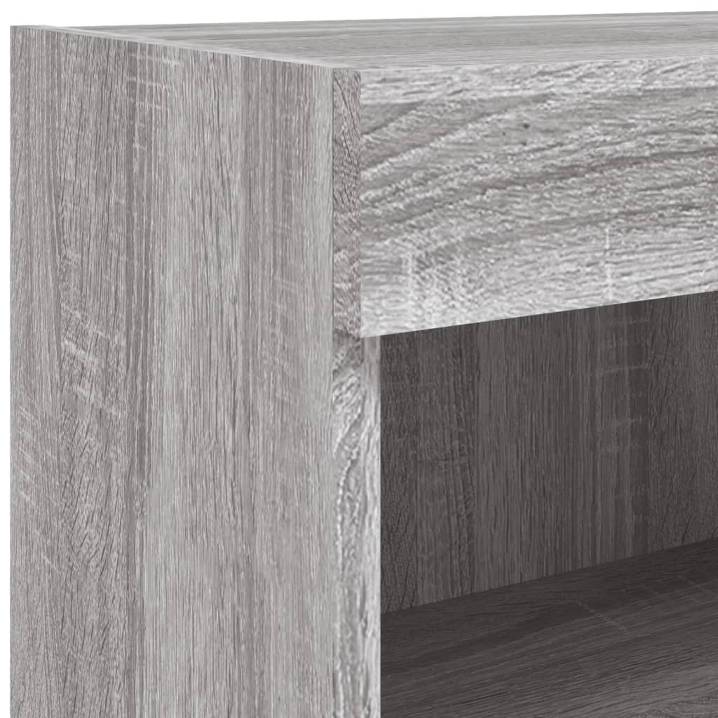 TV cabinet with LED lights, Sonoma grey, 80x30x30 cm