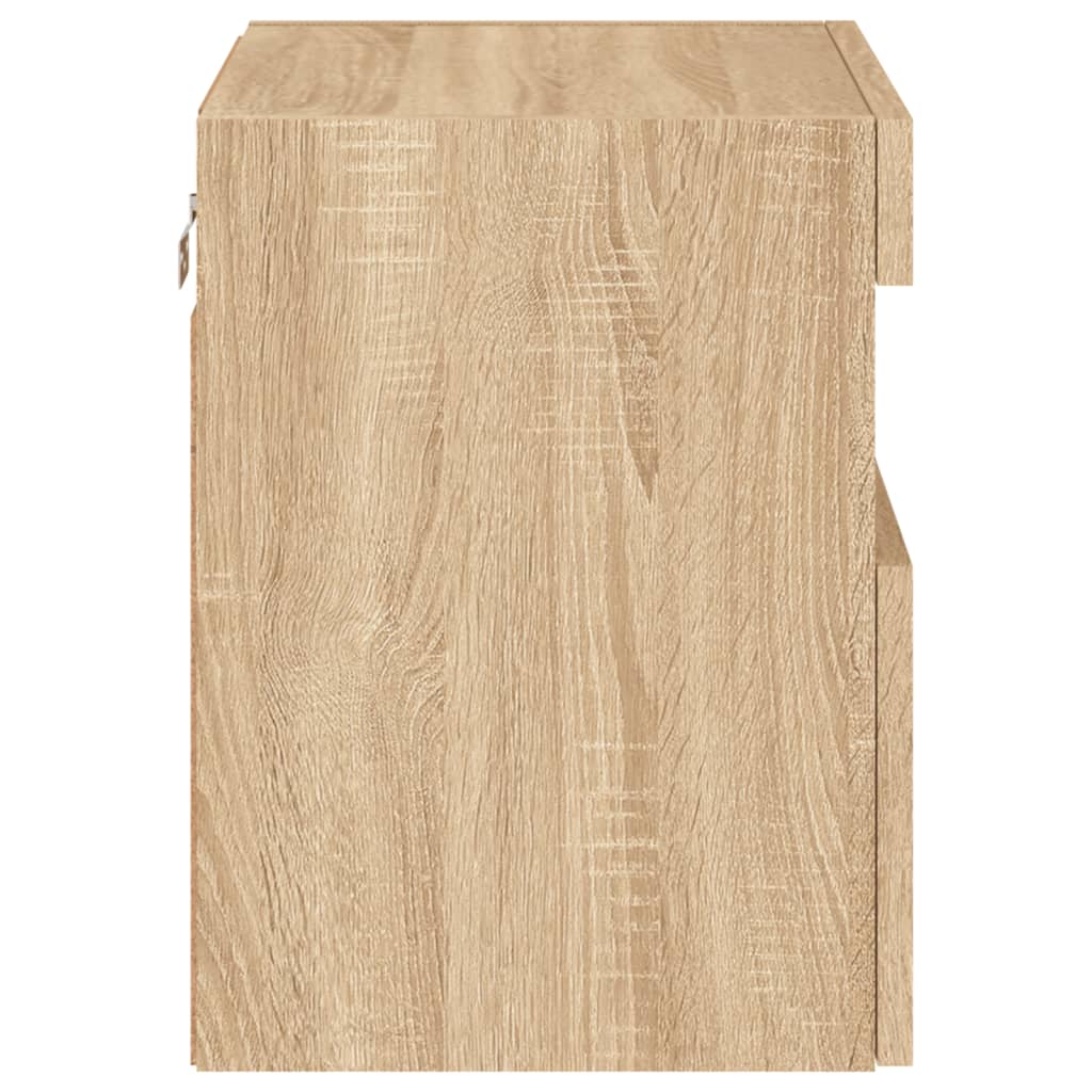 TV wall cabinets with LED lights 2 pcs. Sonoma oak 40x30x40cm