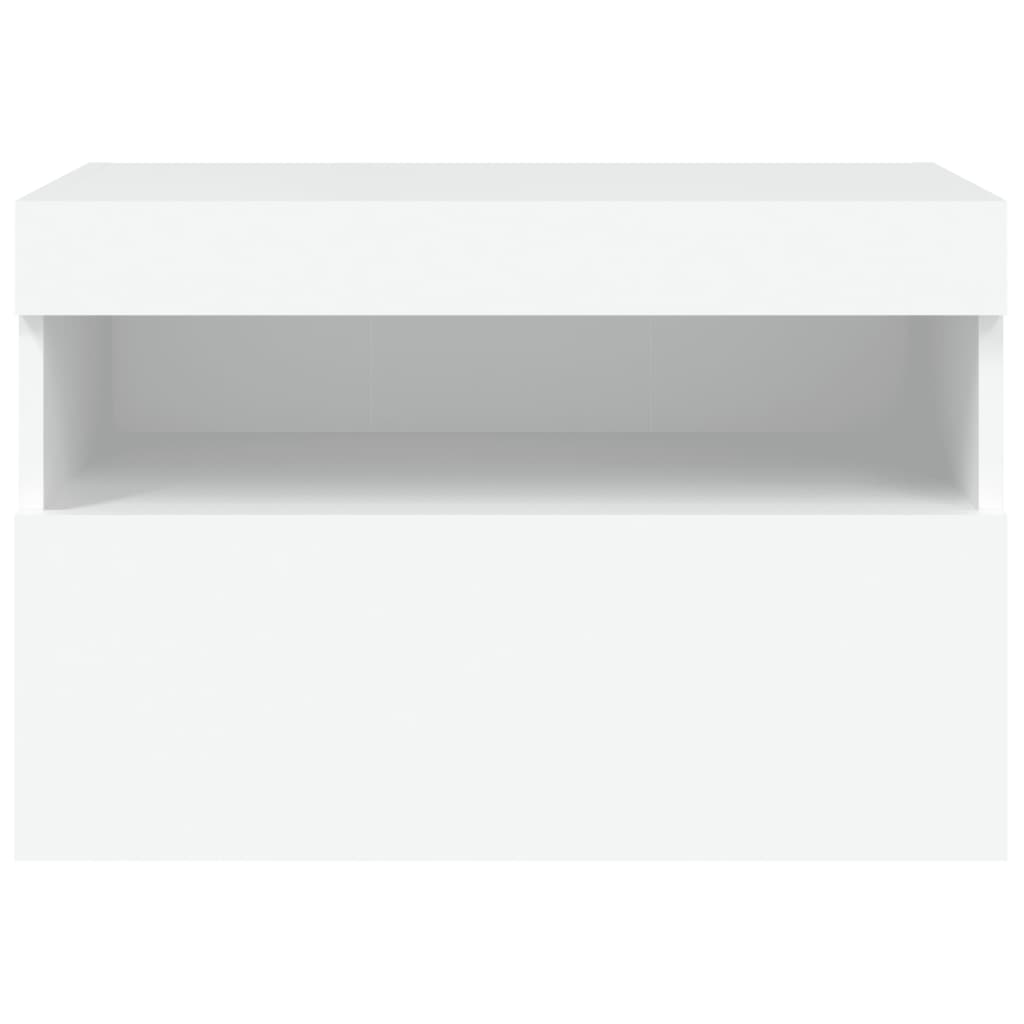 Meuble TV mural avec éclairage LED blanc 60x30x40 cm