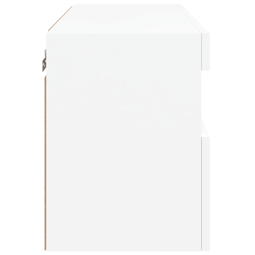 Meuble TV mural avec éclairage LED blanc 60x30x40 cm