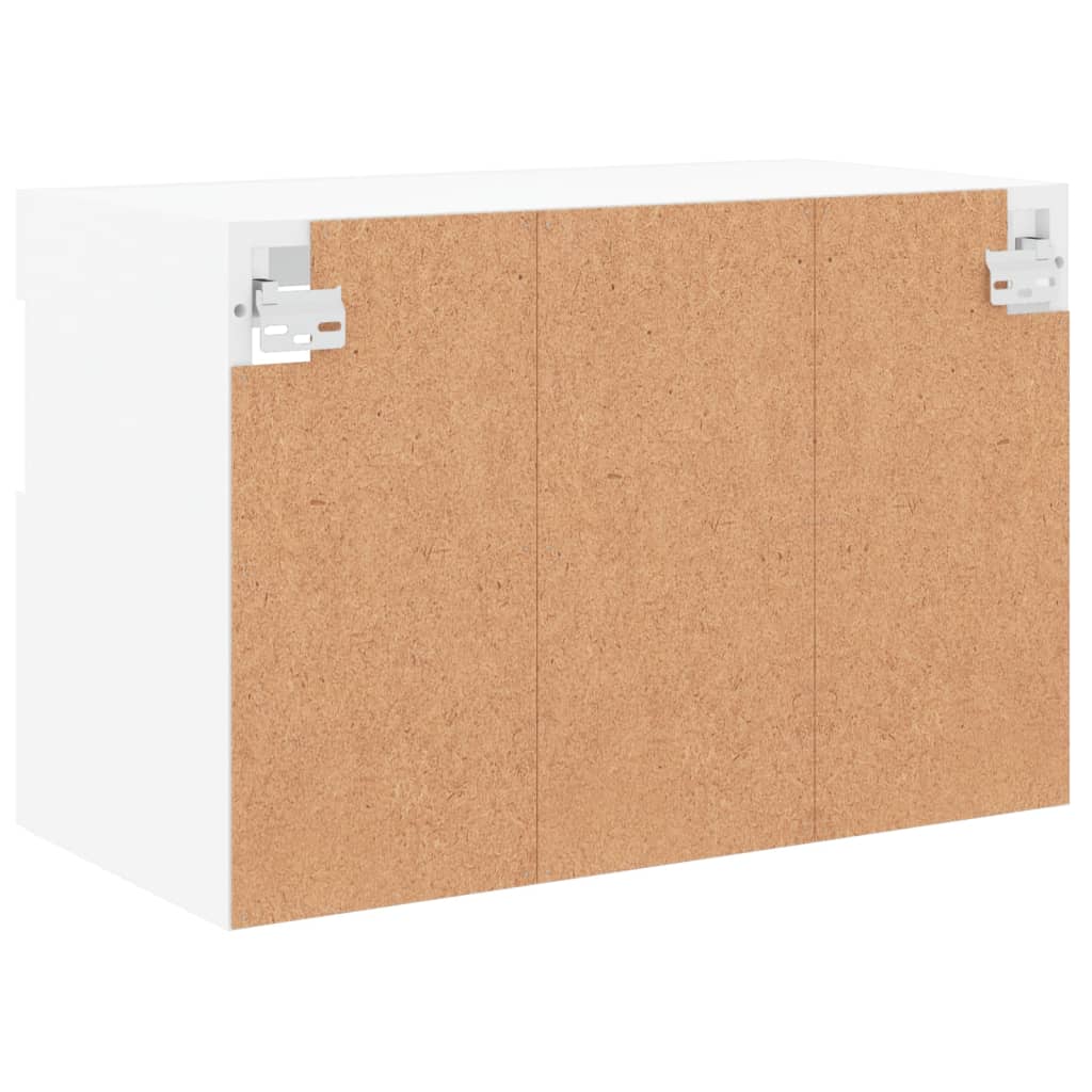 Meuble TV mural avec éclairage LED blanc 60x30x40 cm