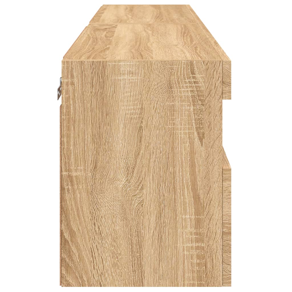 TV wall cabinets with LED lights 2 pcs. Sonoma oak 60x30x40cm