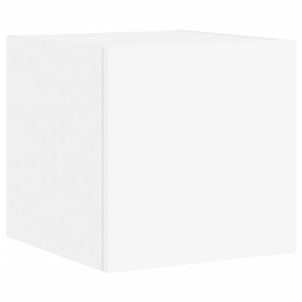 TV wall cabinets with LED lights 2 pcs. White 30.5x35x30 cm