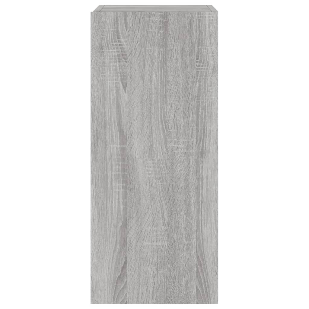 TV wall cabinet with LED lights Gray Sonoma 30.5x35x70 cm