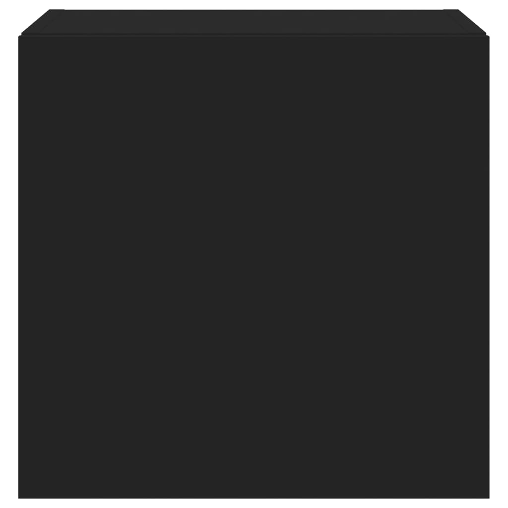 TV wall cabinets with LED lights 2 pcs. Black 40.5x35x40 cm