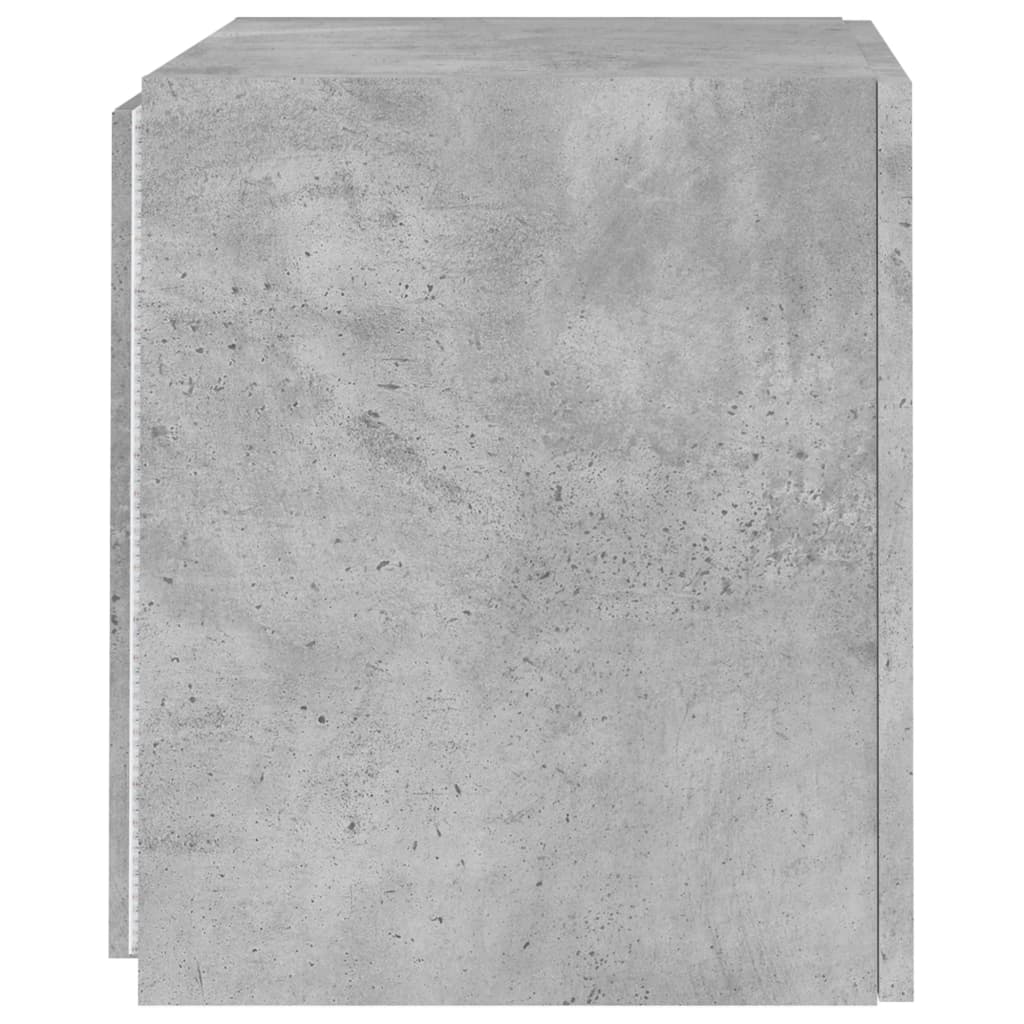 TV wall cabinet with LED lights concrete grey 40.5x35x40 cm