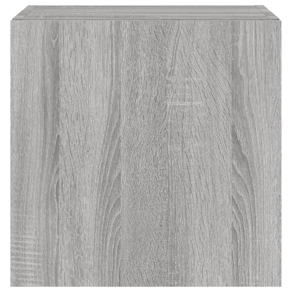 TV wall cabinet with LED lights Gray Sonoma 40.5x35x40 cm