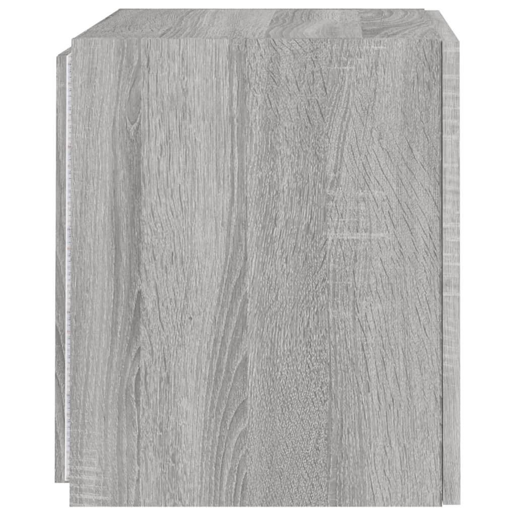 TV wall cabinet with LED lights Gray Sonoma 40.5x35x40 cm