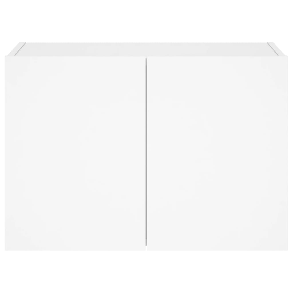 Meuble TV mural avec lumières LED blanc 60x35x41 cm