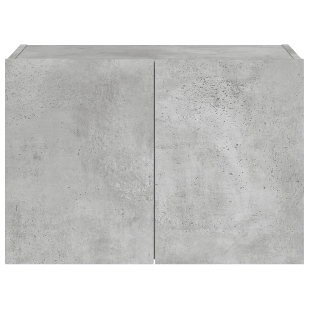 TV wall cabinet with LED lights concrete grey 60x35x41 cm