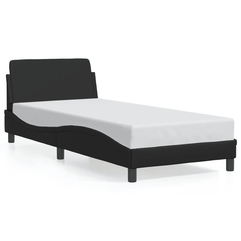 Cadre de lit "Dover" noir 80x200 cm simili cuir