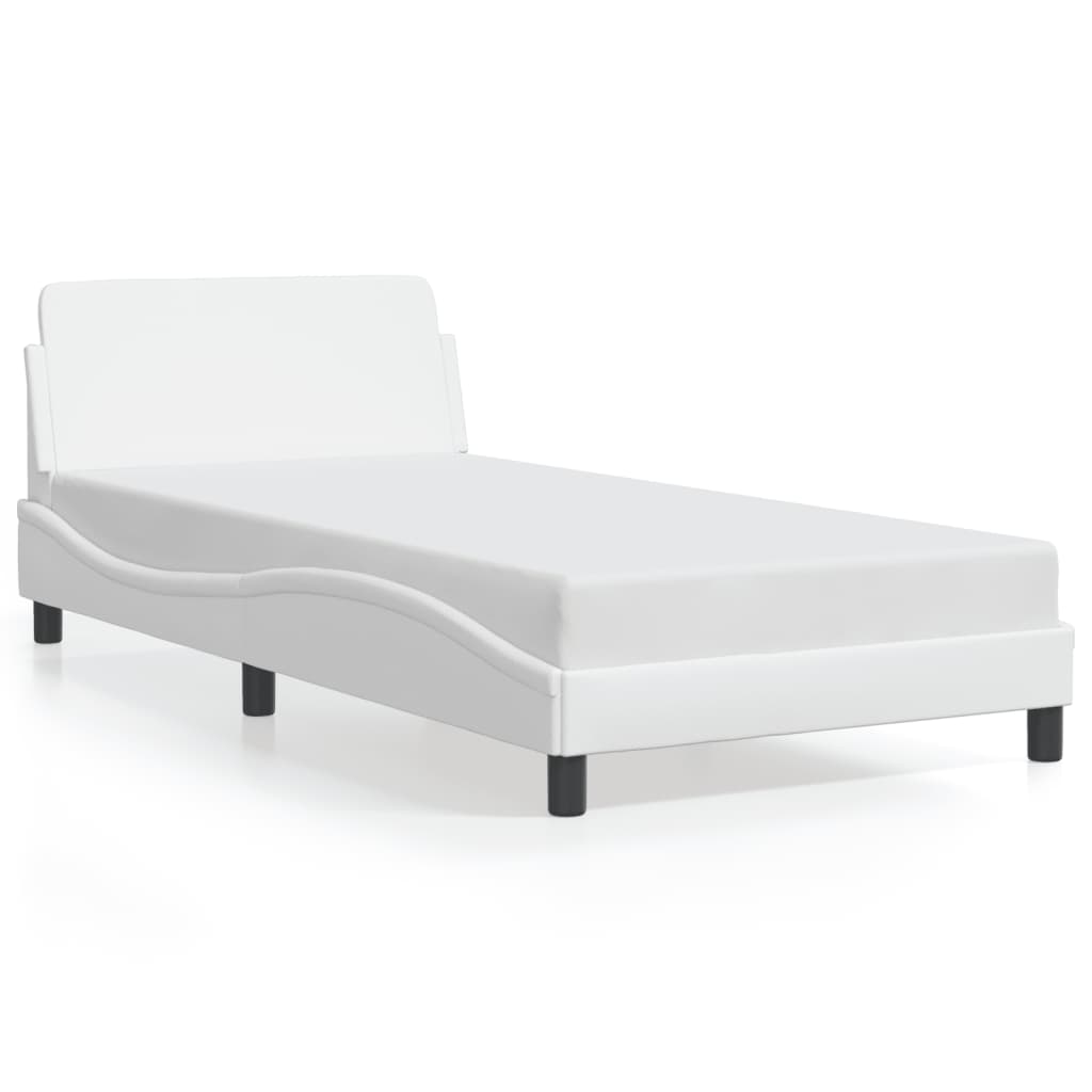 Cadre de lit "Dover" blanc 100x200 cm simili cuir