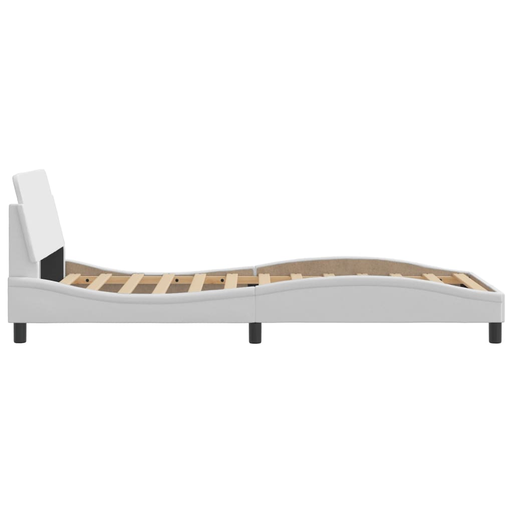 Cadre de lit "Dover" blanc 100x200 cm simili cuir