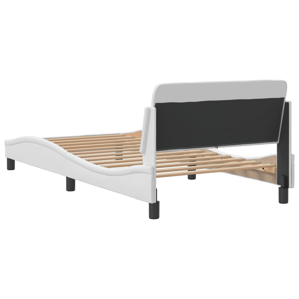 Cadre de lit "Dover" blanc 100x200 cm simili cuir