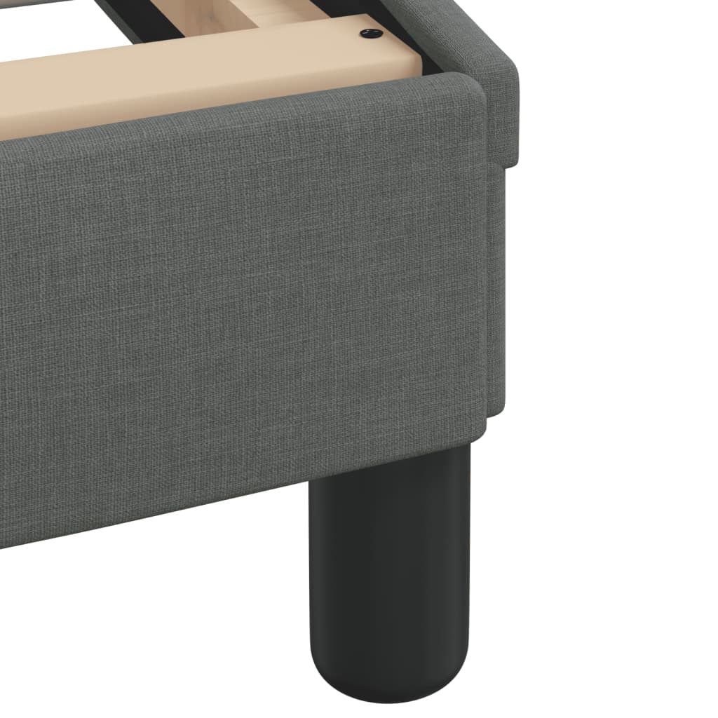 Bed frame without mattress dark grey 120x200 cm fabric
