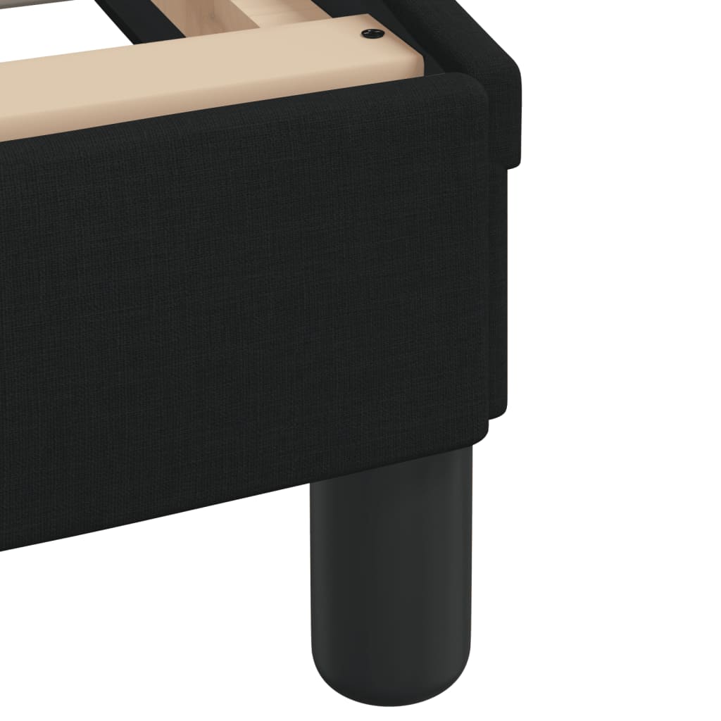 Bed frame without mattress Black 120x200 cm fabric