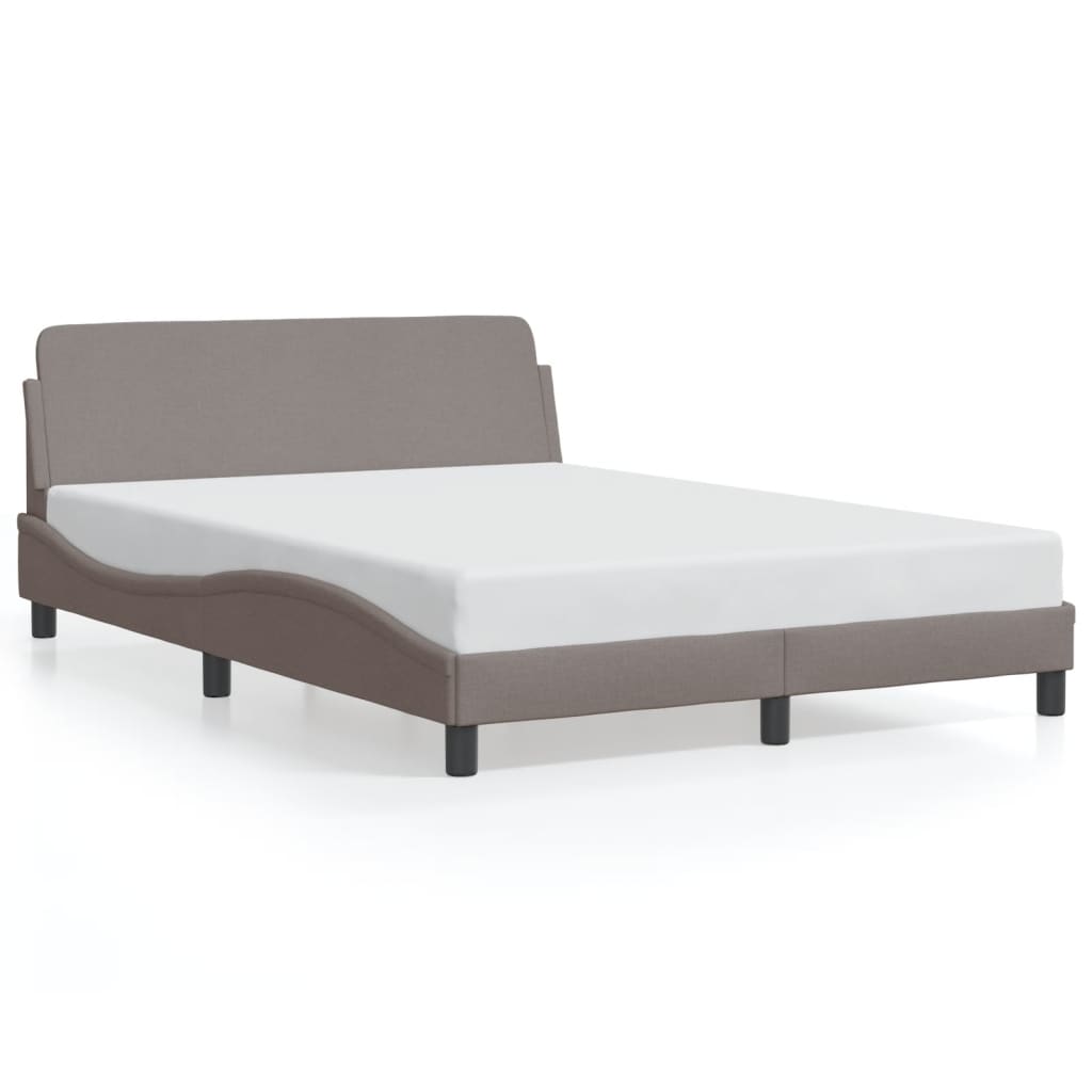 Bettgestell "Dover" Taupe 120x200 cm Stoff
