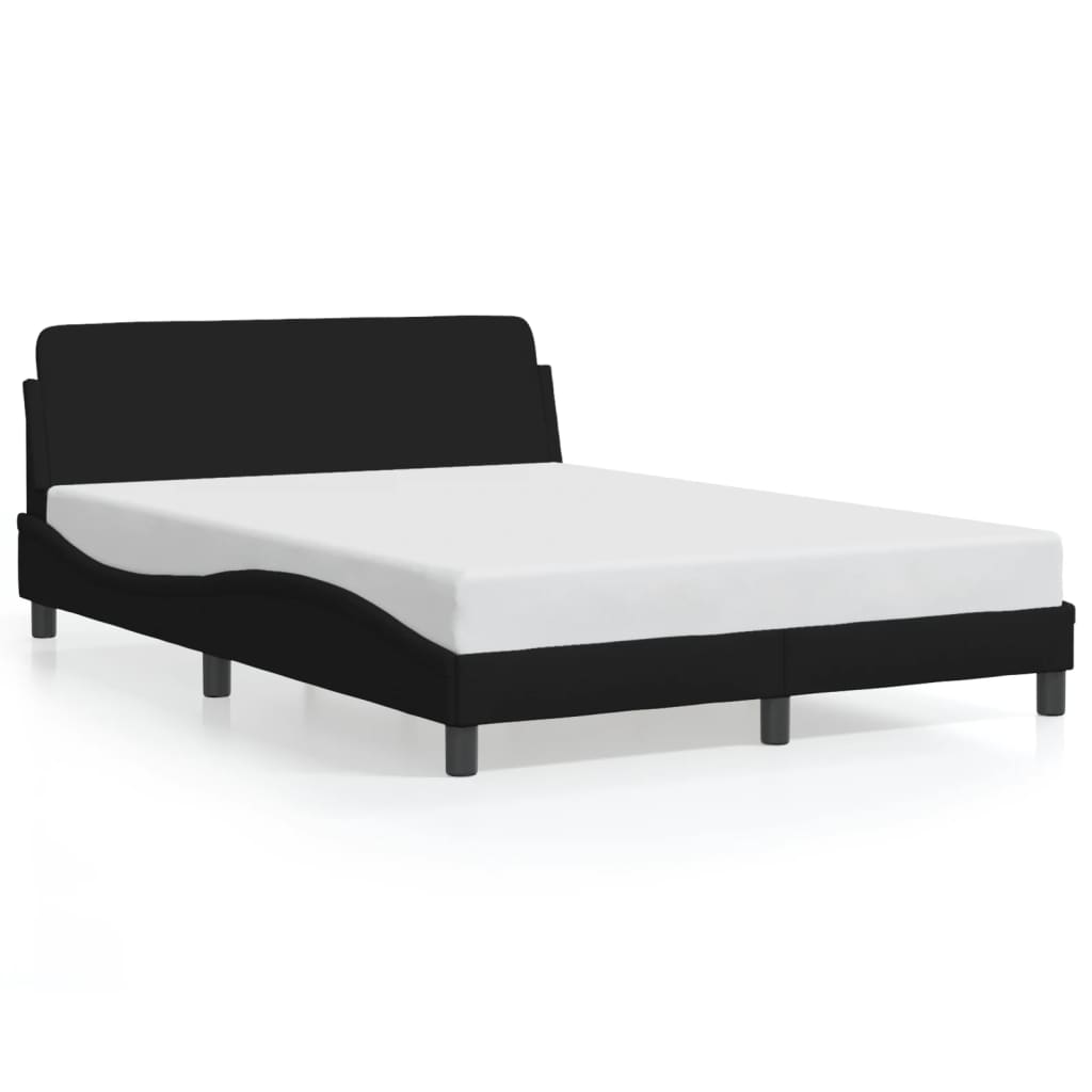 Bettgestell "Dover" Schwarz 140x190 cm Stoff