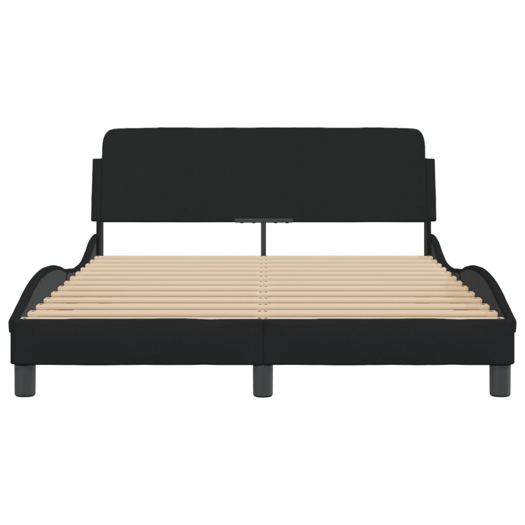 Bettgestell "Dover" Schwarz 140x190 cm Stoff