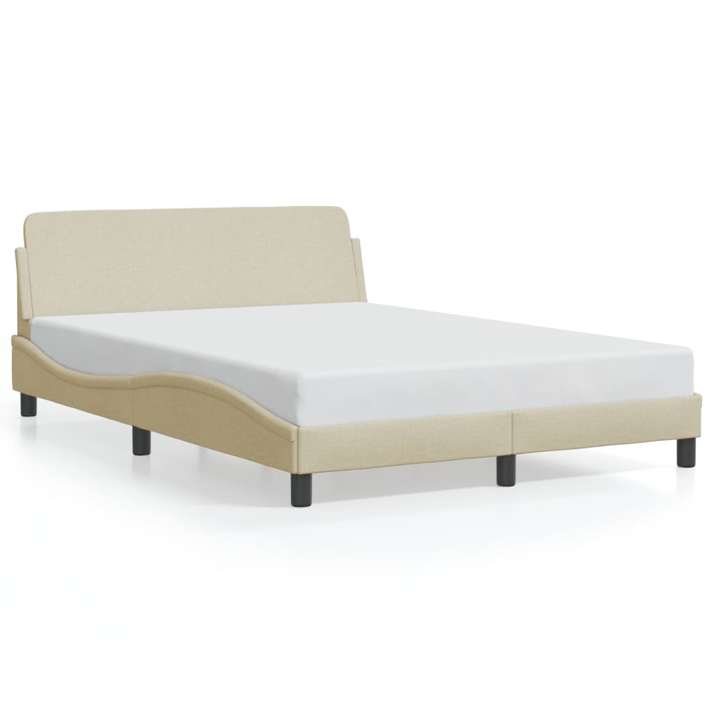 Bettgestell "Dover" Creme 140x190 cm Stoff