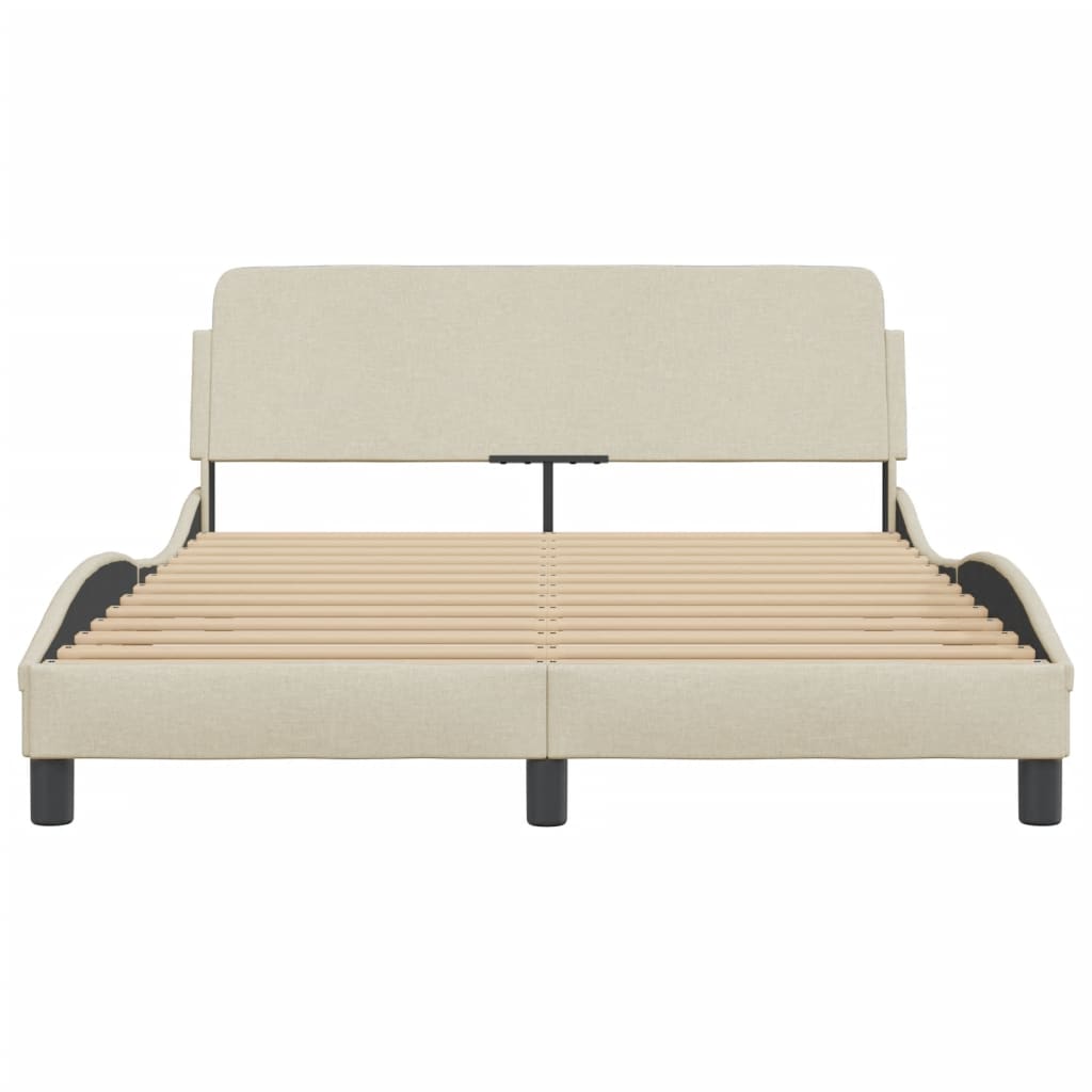 Bettgestell "Dover" Creme 140x190 cm Stoff