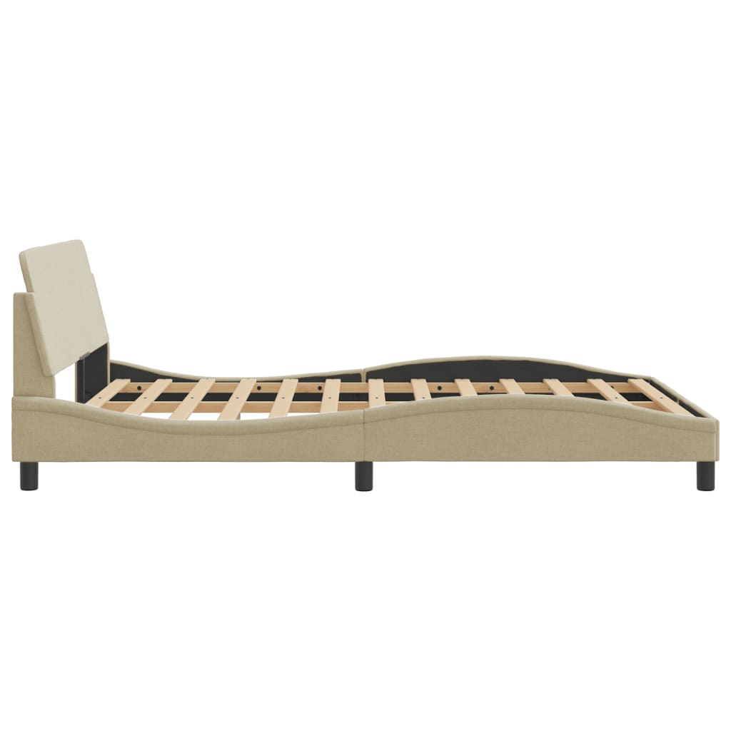 Bettgestell "Dover" Creme 140x190 cm Stoff