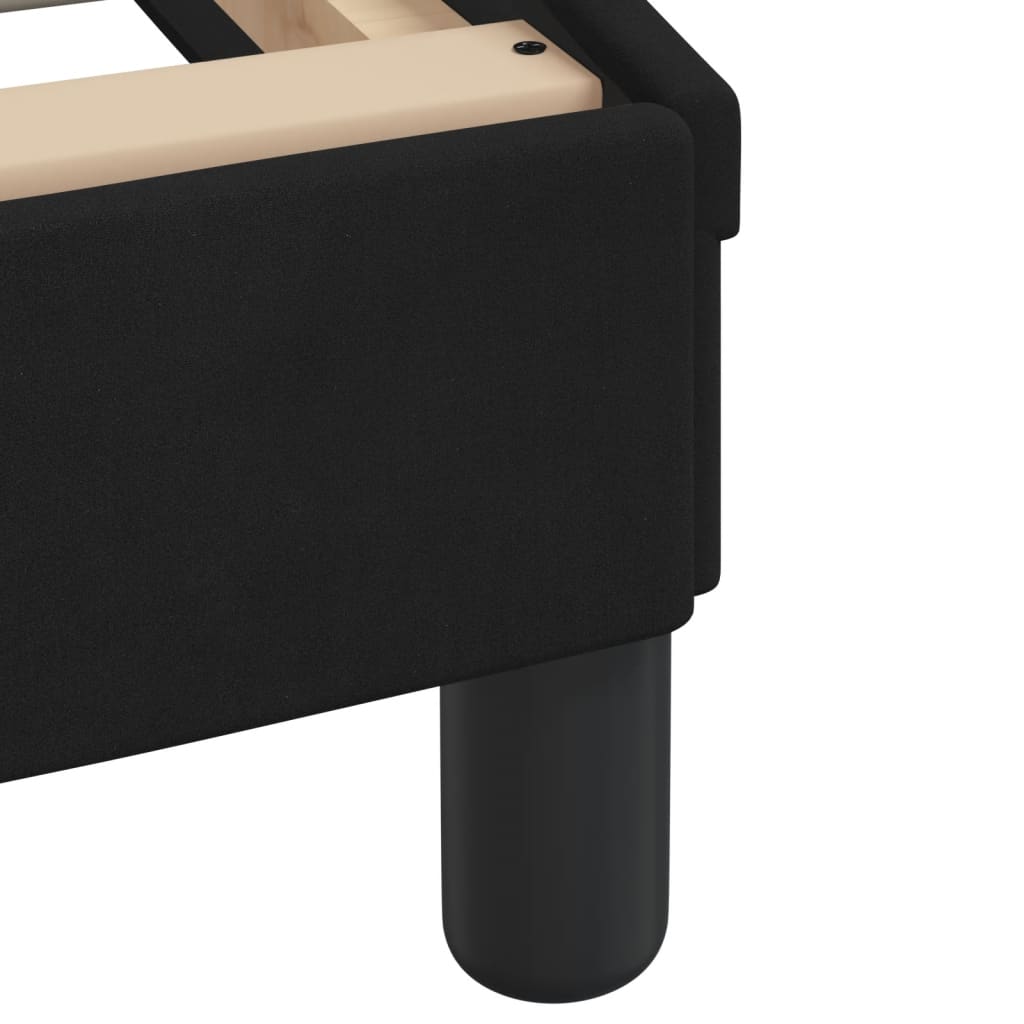 Bed frame without mattress Black 140x190 cm Velvet