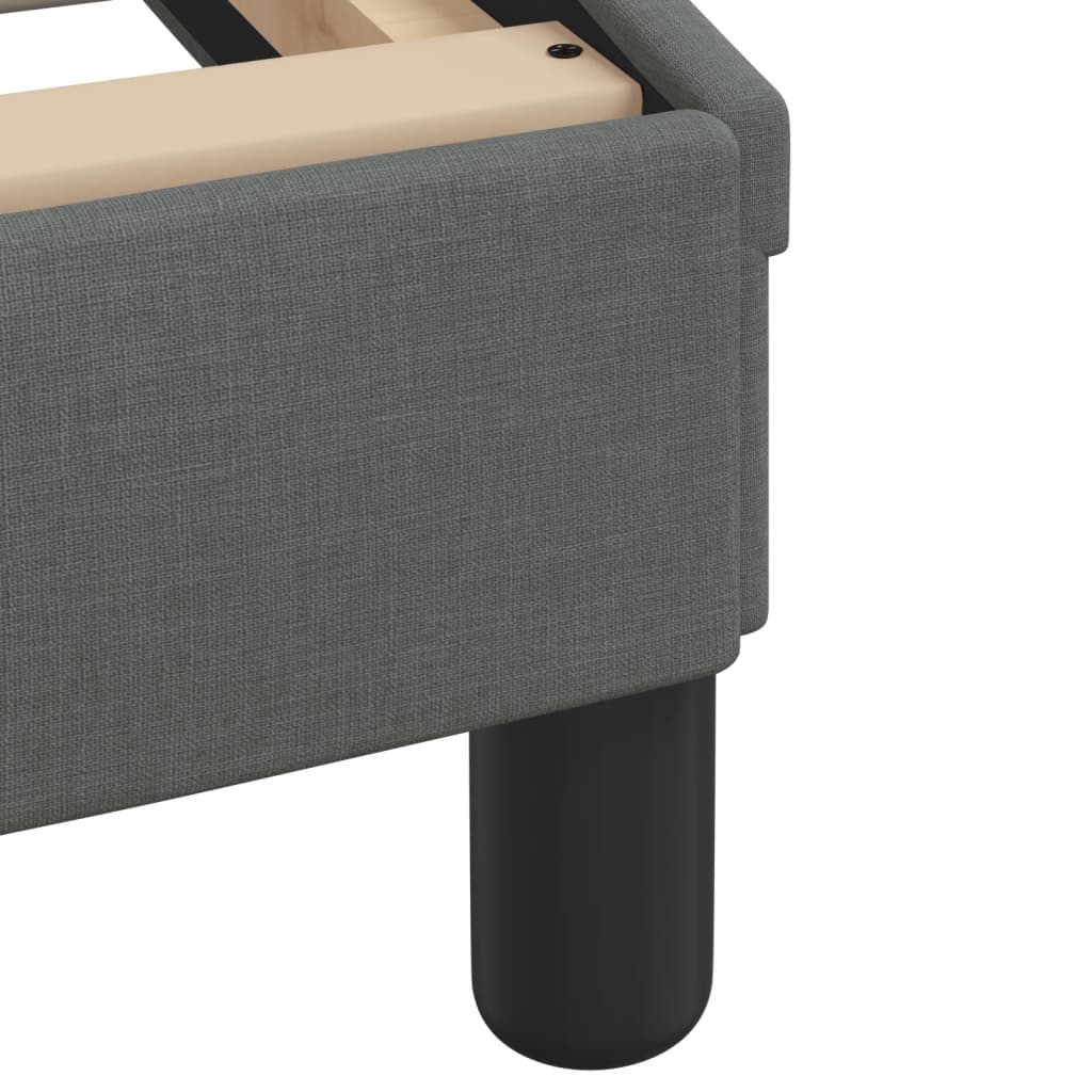 Bed frame without mattress dark grey 140x200 cm fabric